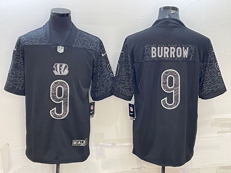 Men Cincinnati Bengals #9 Burrow Black Reflector 2022 Nike Limited NFL Jersey->cincinnati bengals->NFL Jersey